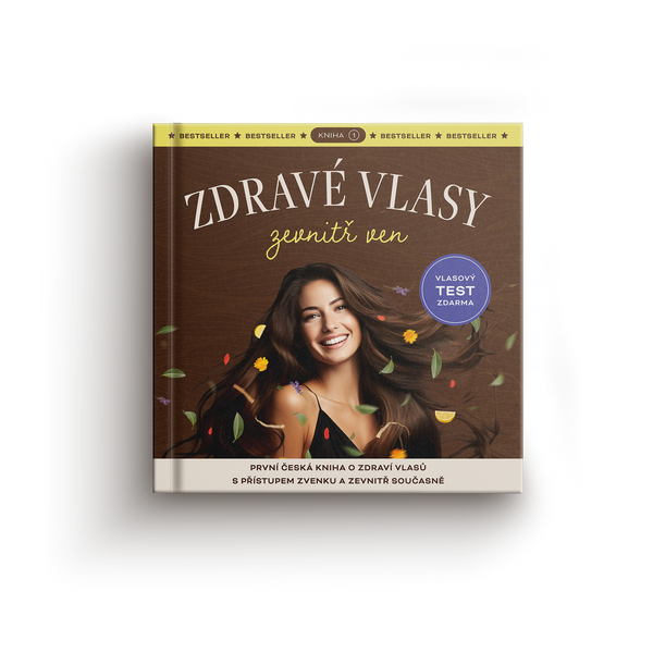 Kniha Zdravé vlasy zevnitř ven #1 bestseller v ČR a na Slovensku, selfie recenze