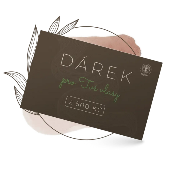 Dárkový poukaz od 100 Kč do 2500 Kč na nákup přírodní vlasové kosmetiky The GARDEN™