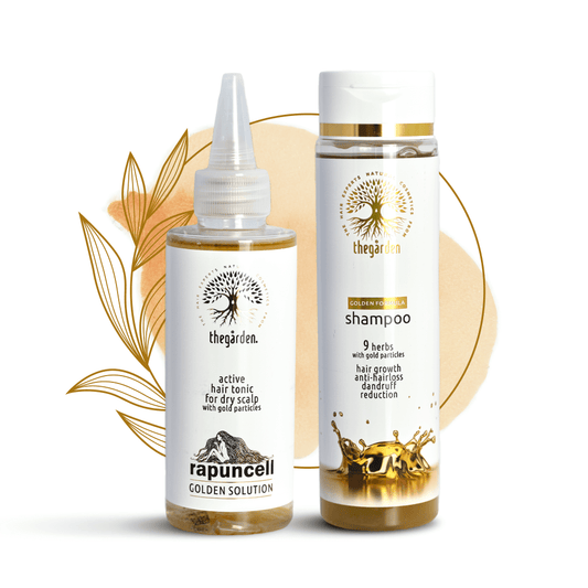 Zvýhodněný GOLDEN Basic Duo balíček (šampon a tonikum pro suché vlasy a suchú pokožku)