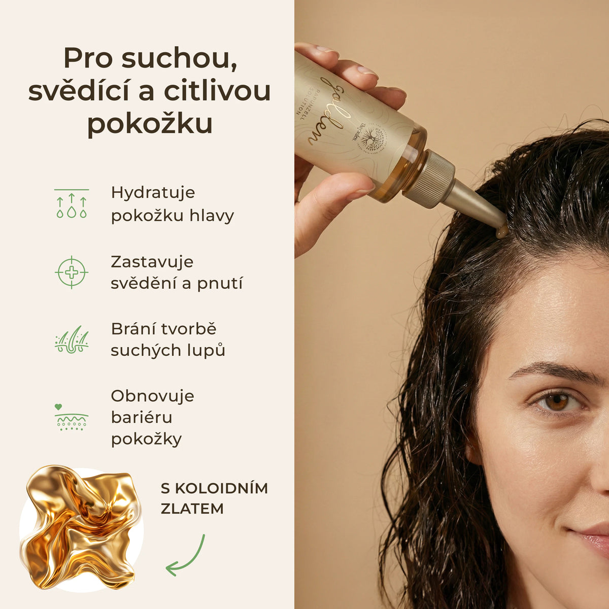 Rapuncell Golden Solution - tonikum k růstu vlasů a zastavení nadměrného padání pro suchý typ pokožky.