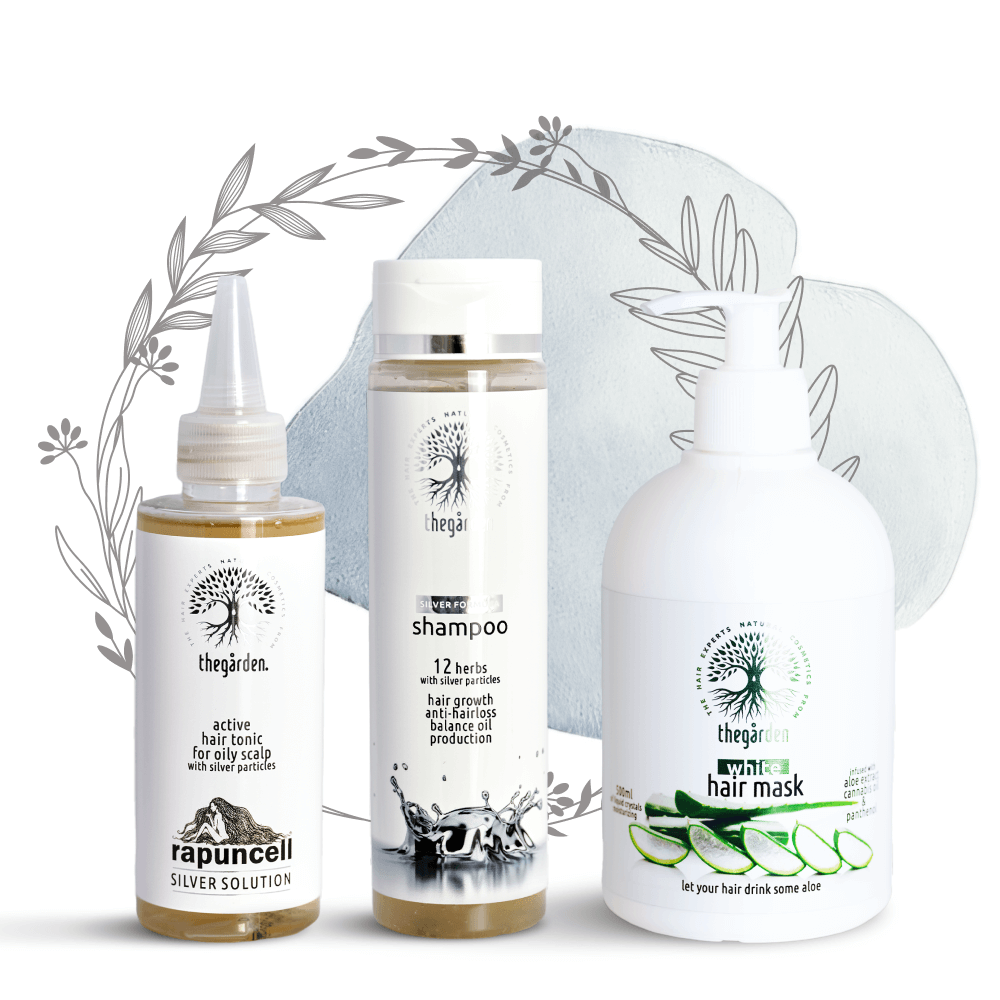 Zvýhodněný SILVER balíček (šampon, tonikum, maska pro suché vlasy a rychle se mastící pokožku)